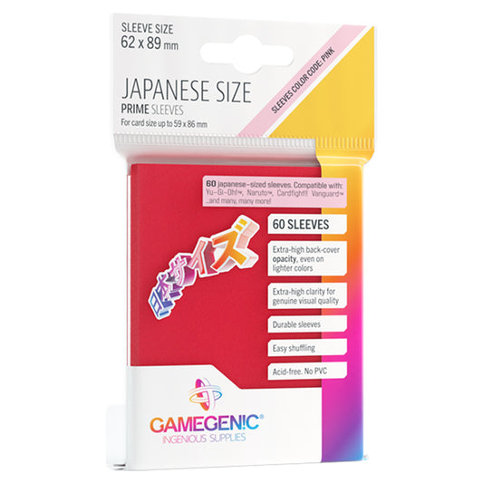 Gamegenic PRIME Sleeves - Japanese Size - Red