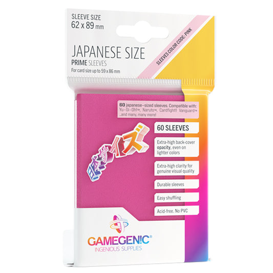 Gamegenic PRIME Sleeves - Japanese Size - Pink