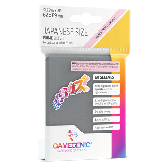 Gamegenic PRIME Sleeves - Japanese Size - Dark Gray