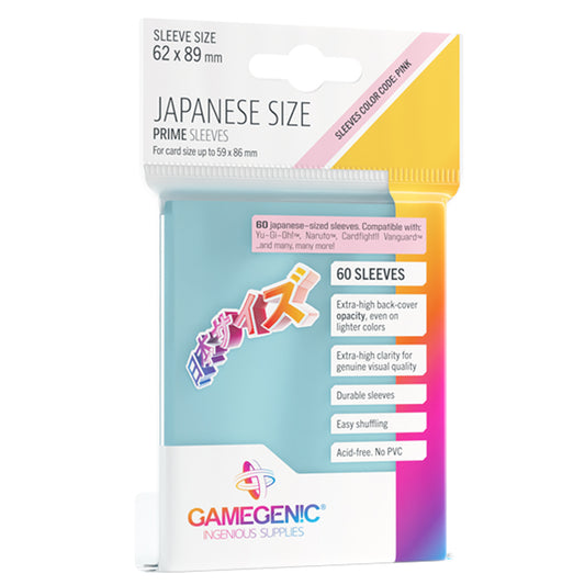 Gamegenic PRIME Sleeves - Japanese Size - Clear