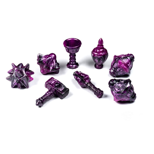 PolyHero: Cleric 8 Dice Set - Vile Violet