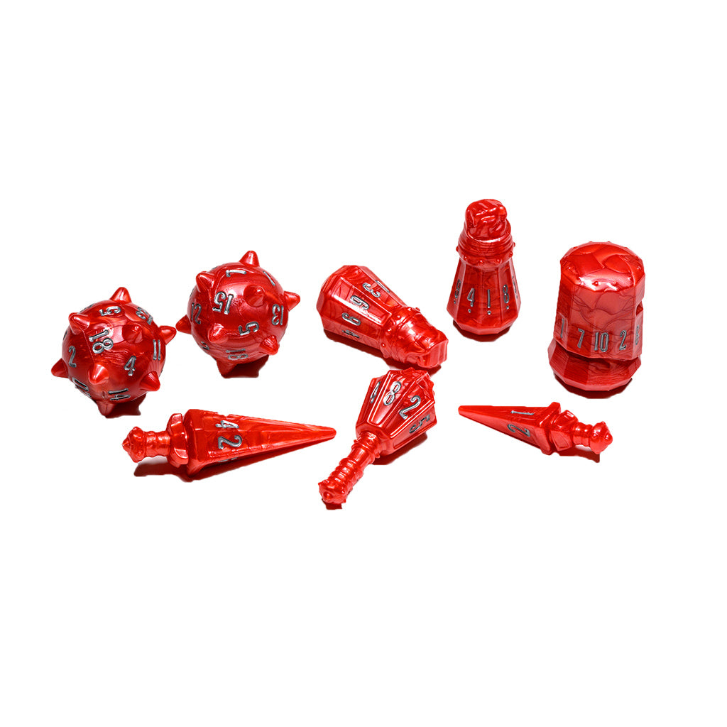 PolyHero: Warrior 8 Dice Set - Crimson Carnage