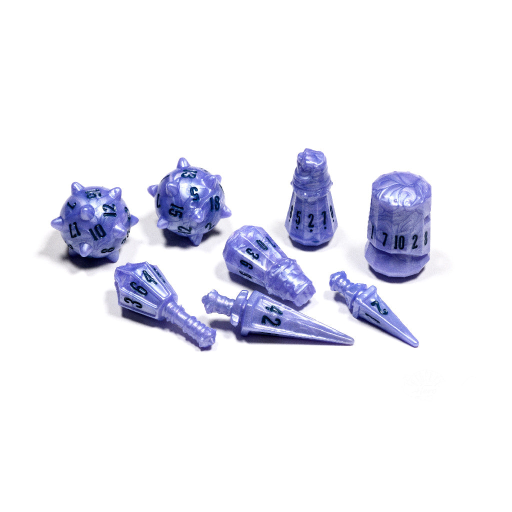 PolyHero: Warrior 8 Dice Set - Ghost Knight