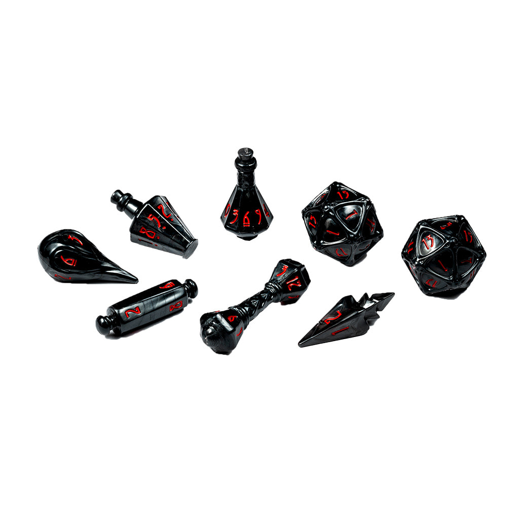 PolyHero: Wizard 8 Dice Set - Shadow