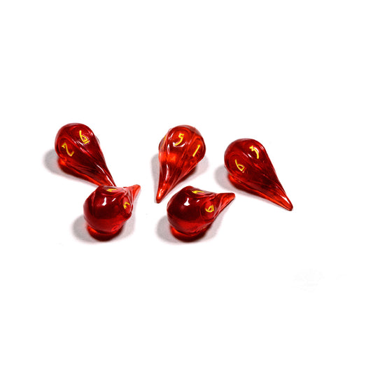 PolyHero: Wizard 5 d6 Fireballs Set - Dragonfire