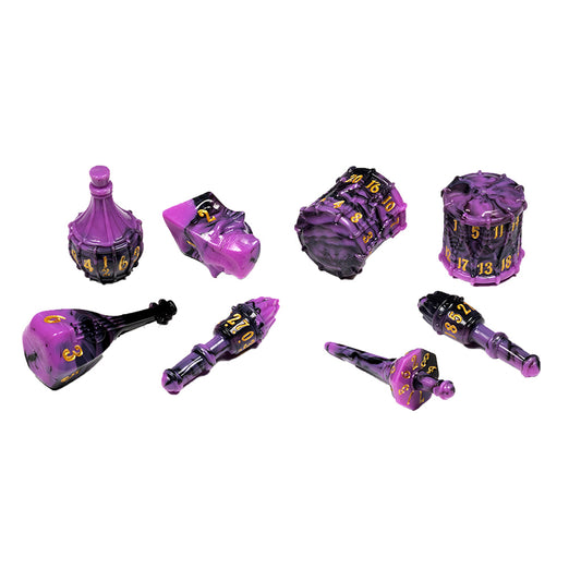 PolyHero: Bard 8 Dice Set - Violet Lullaby