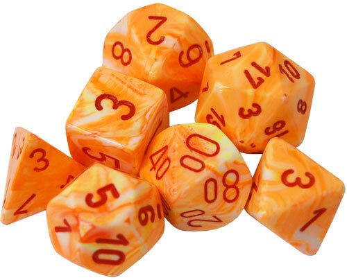 Chessex Dice: 7 Die Set - Festive - Sunburst (CHX 27453) - Gamescape