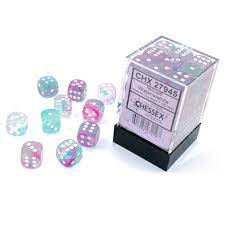 Chessex Dice: D6 Block 12mm - Nebula - Wisteria with White (CHX 27945) - Gamescape