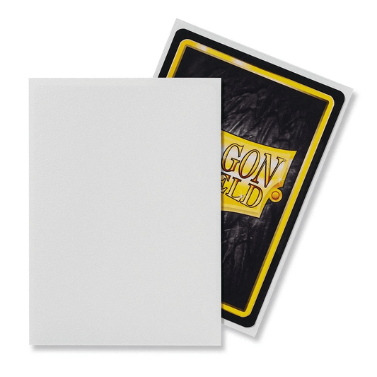 Dragon Shield 100 Count Sleeves Standard Matte White - Gamescape