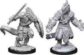 Dungeons & Dragons Nolzur's Marvelous Miniatures: Lizardfolk Barbarian & Lizardfolk Cleric (Wave 12) - Gamescape