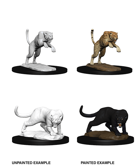 Dungeons & Dragons Nolzur's Marvelous Miniatures: Panther & Leopard (Wave 6) - Gamescape