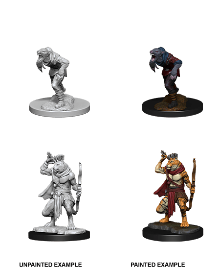 Dungeons & Dragons Nolzur's Marvelous Miniatures: Wererat & Weretiger (Wave 11) - Gamescape