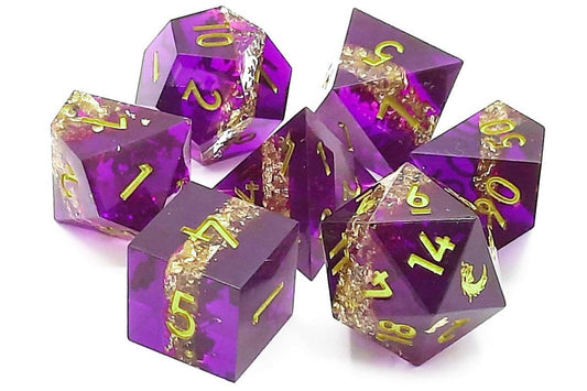 Old School Dice: 7 Die Set - Sharp Edged - Royal Rumble - Gamescape