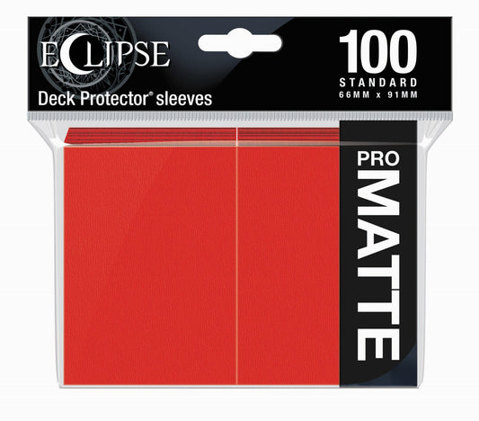 Ultra PRO Deck Protectors Pro-Matte Eclipse 100 Count Standard Apple Red - Gamescape